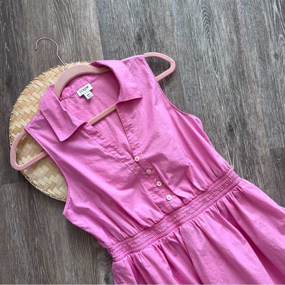 J. Crew pink sleeveless collared midi dress‎ - Picture 3 of 10